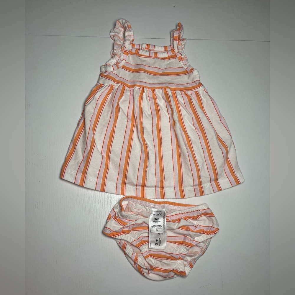 Carter’s Orange, Pink, and White Bummies Set